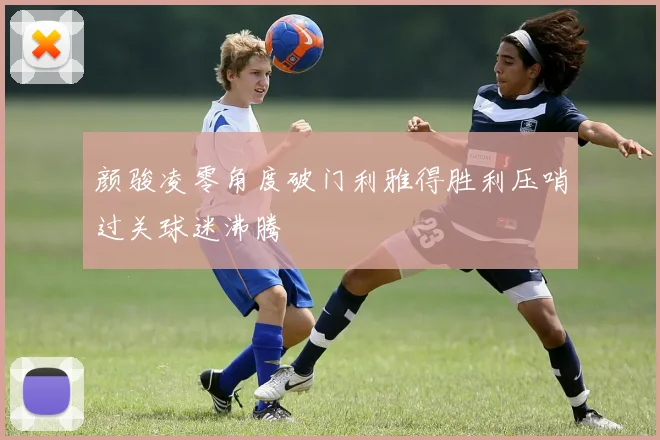 颜骏凌零角度破门利雅得胜利压哨过关球迷沸腾